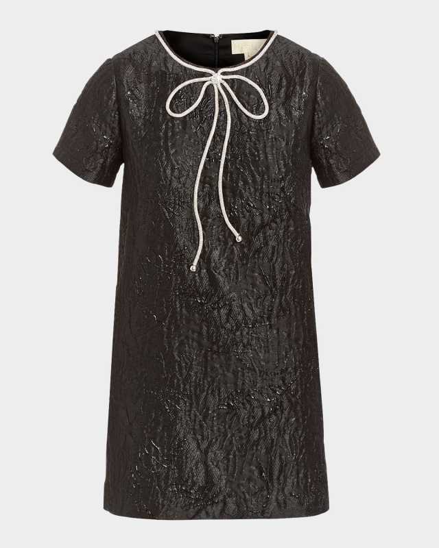 Ainslee Crystal Bow Mini Shift Dress